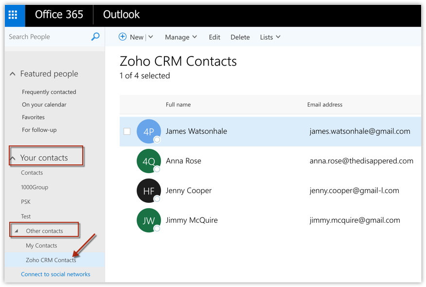 Synchronizing Meetings, Contacts and Tasks with Office 365 | Zoho CRM Help
