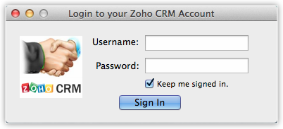 Zoho crm login