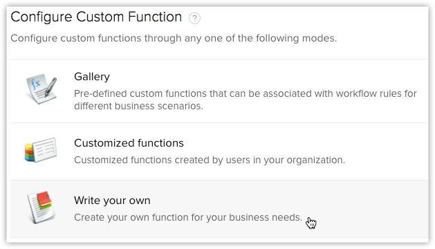 Write your Custom Function